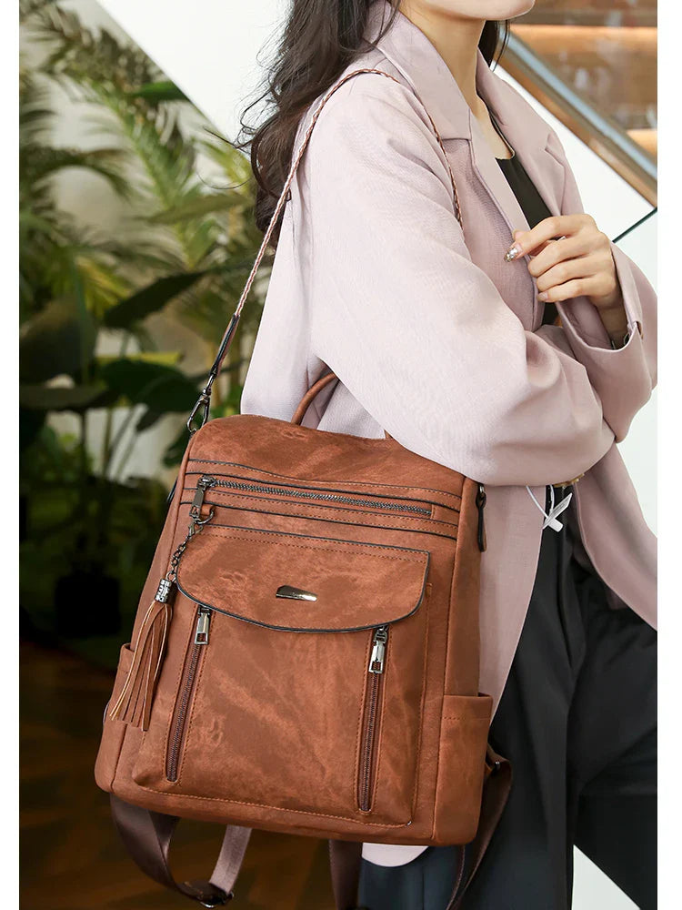 Women's Leather Backpack Bag