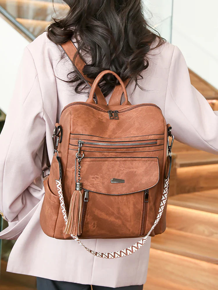 Women's Leather Backpack Bag