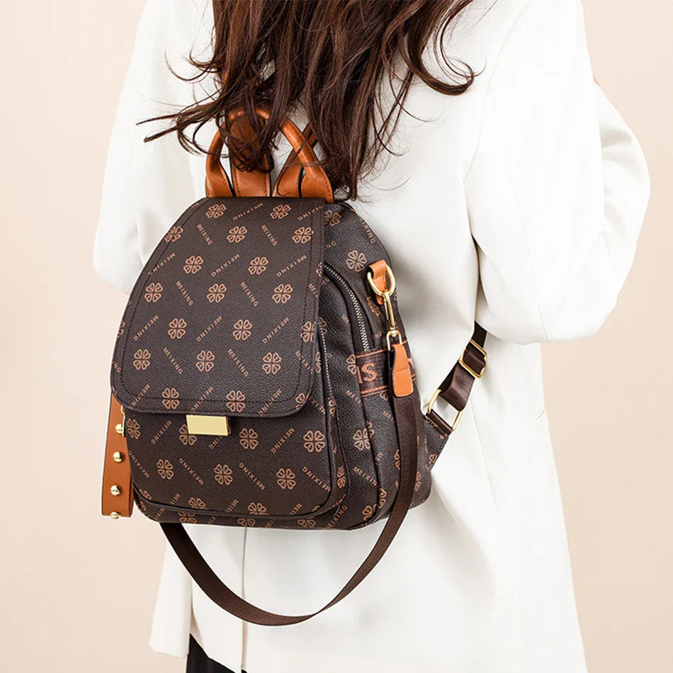 Small Women's Leather Backpack Bag