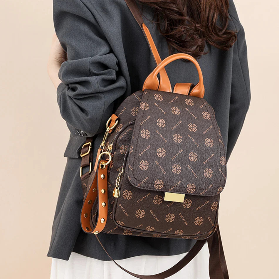 Small Women's Leather Backpack Bag