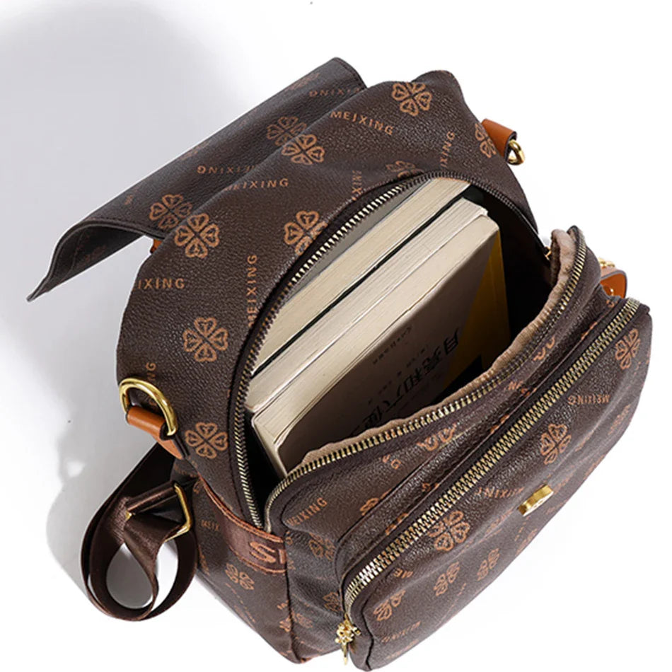 Small Women's Leather Backpack Bag