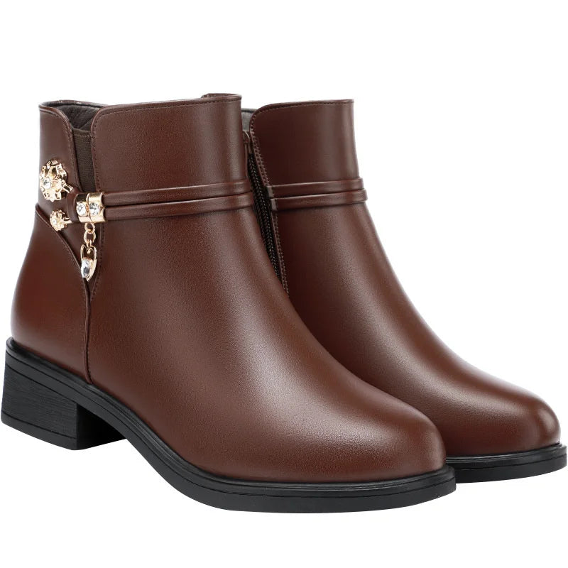 Women's Genuine Leather Short Boot