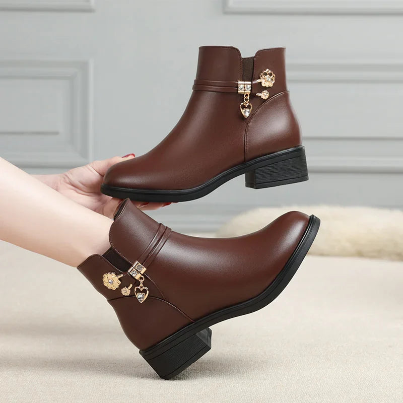 Women's Genuine Leather Short Boot