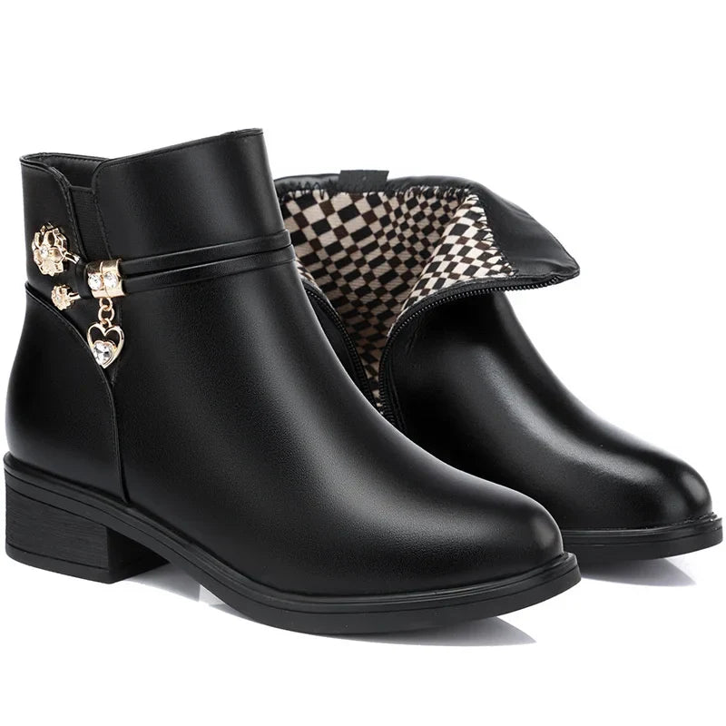 Women's Genuine Leather Short Boot