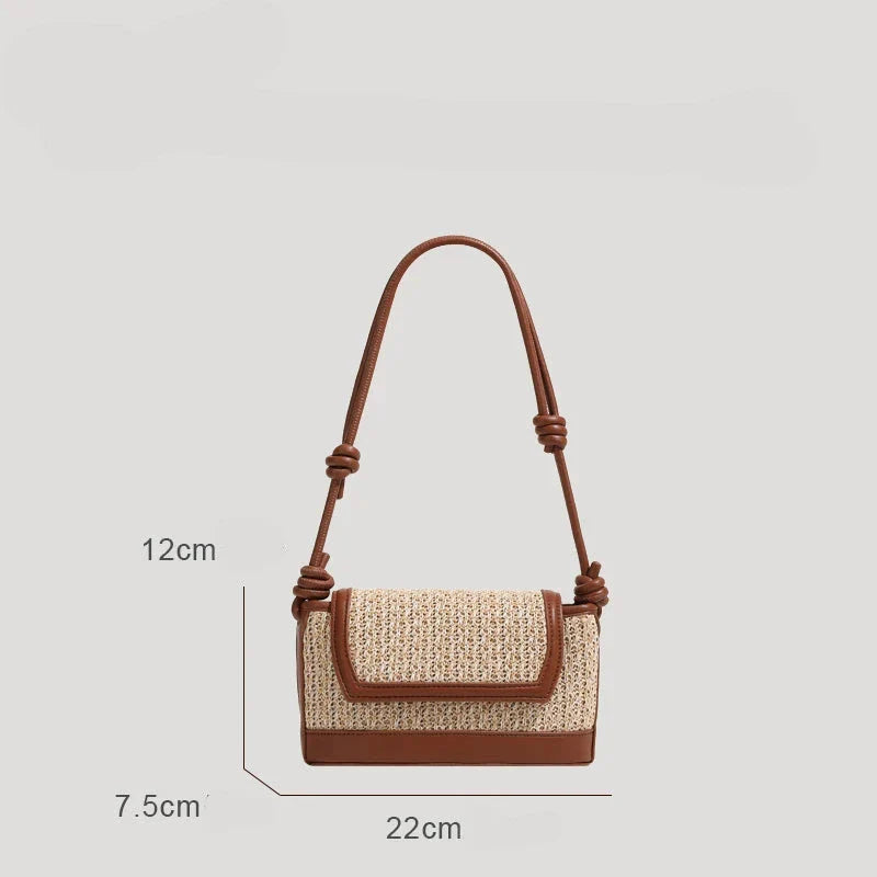 Chic Small Crossbody Straw Bag