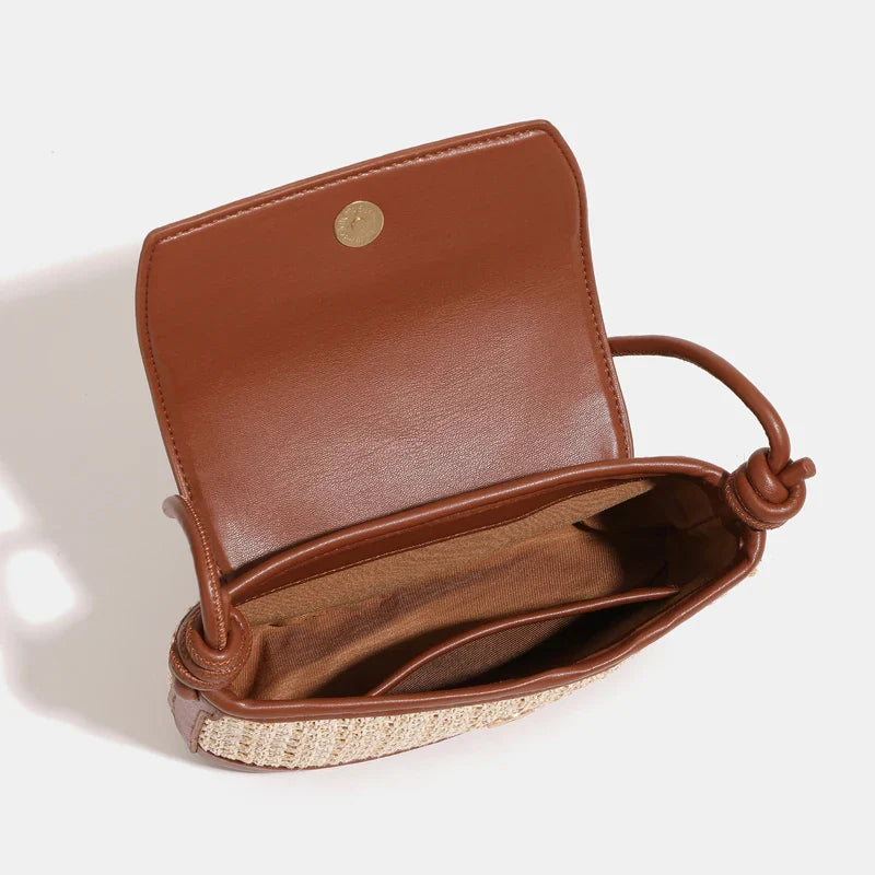 Chic Small Crossbody Straw Bag