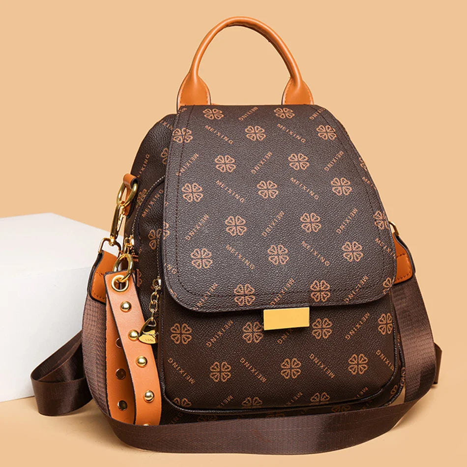 Small Women's Leather Backpack Bag