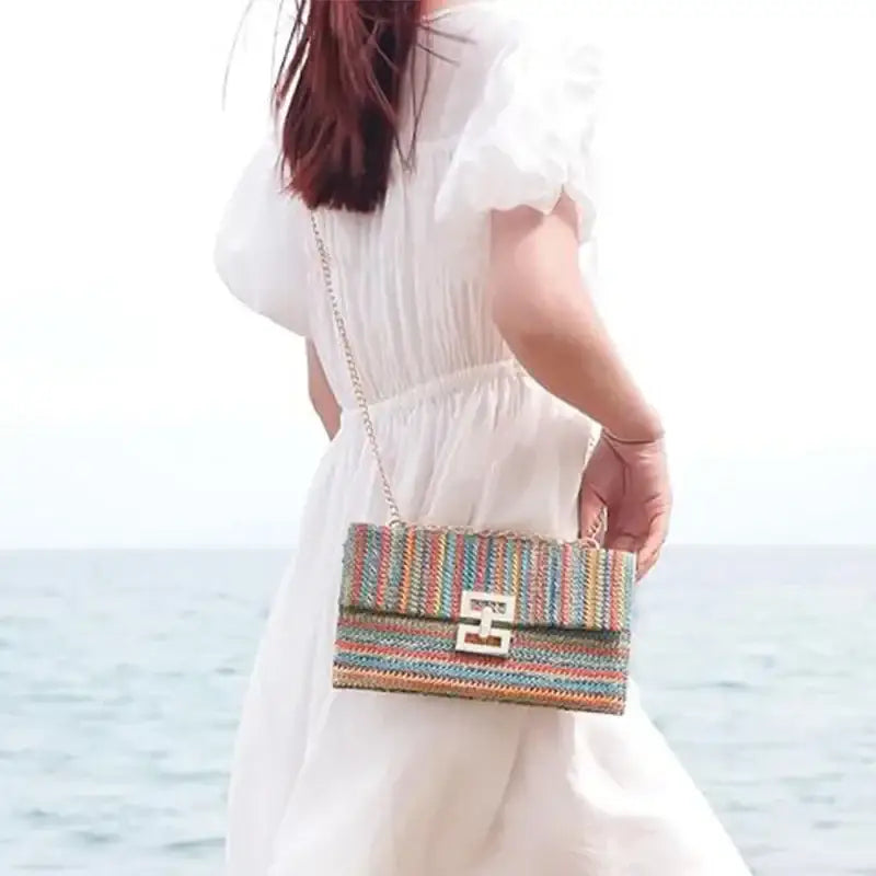 Chic Crossbody Straw Bag