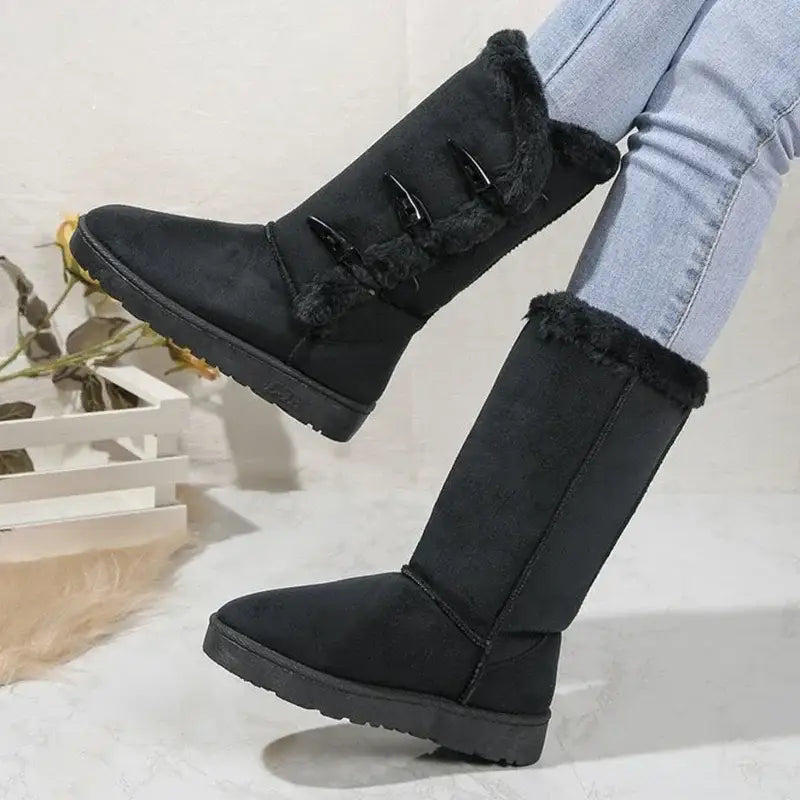 Women's Lined Snow Boots with Long Shaft