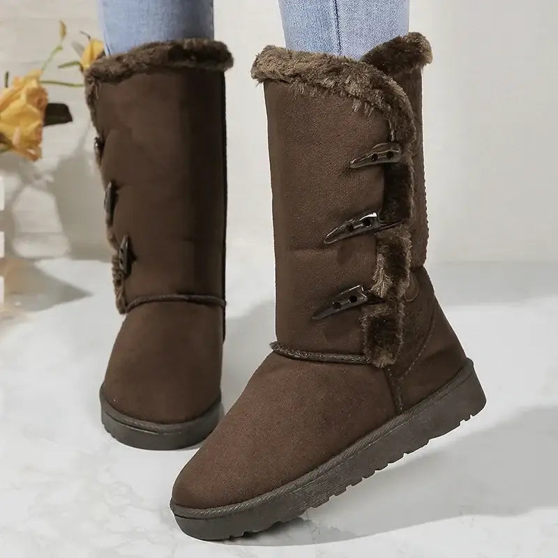 Women's Lined Snow Boots with Long Shaft