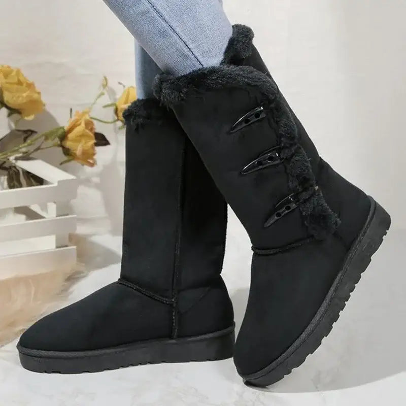 Women's Lined Snow Boots with Long Shaft