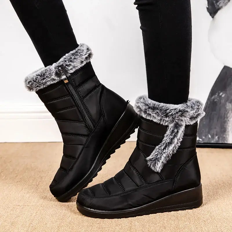 Women's Waterproof Lined Snow Boots