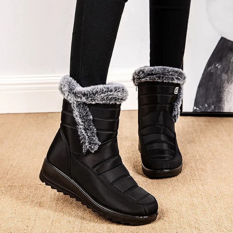 Women's Waterproof Lined Snow Boots