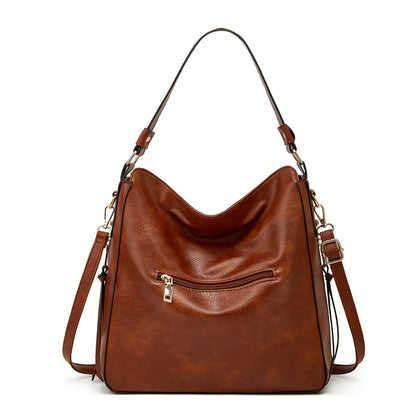 Large Women's Genuine Leopard Leather Bag