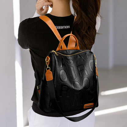 Large Women's Leather Backpack Bag