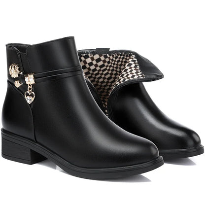 Women's Genuine Leather Short Boot