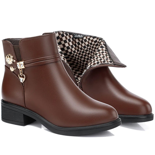Women's Genuine Leather Short Boot
