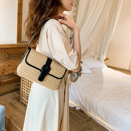 Chic Square Straw Bag