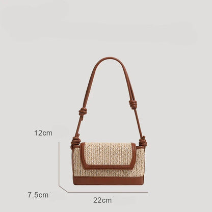 Chic Small Crossbody Straw Bag