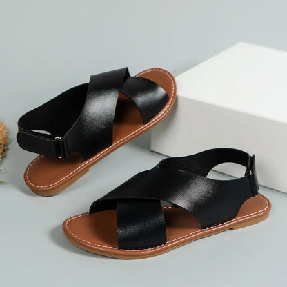 Women's Leather Flat Sandal