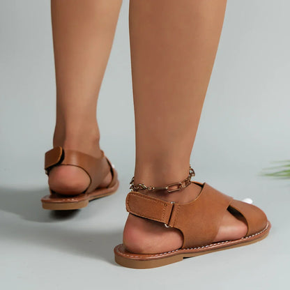 Women's Leather Flat Sandal