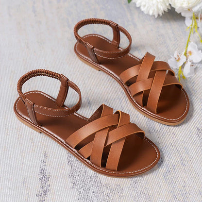 Women's Leather Flat Sandal
