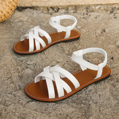 Women's Leather Flat Sandal
