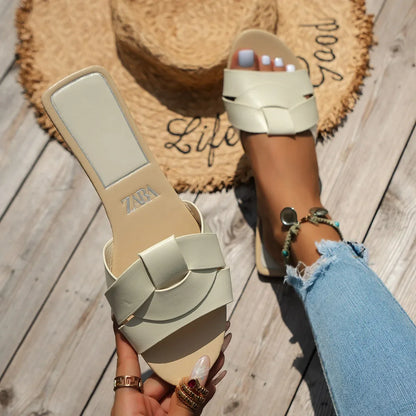Genuine Leather Flat Sandal