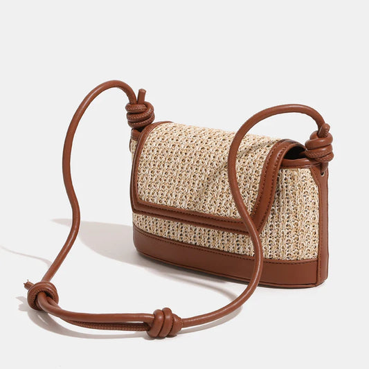 Chic Small Crossbody Straw Bag