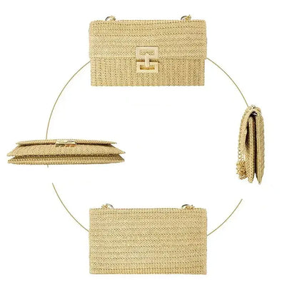 Chic Crossbody Straw Bag