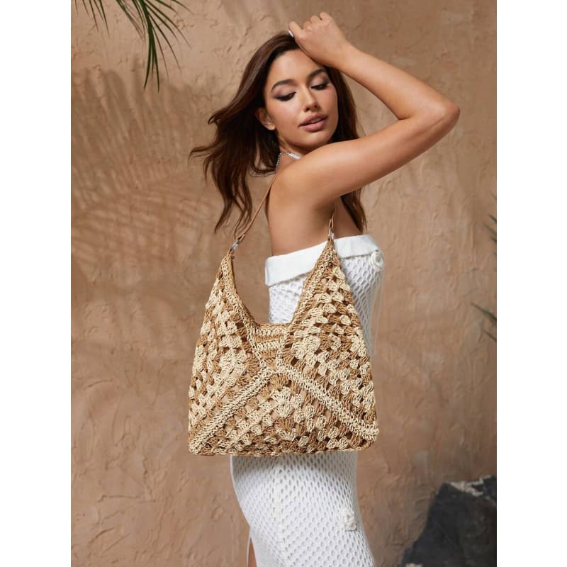 Large Crochet Beach Bag